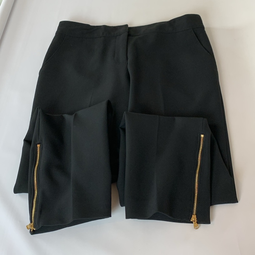 Trina Turk | black dress pants with zip hem size 10